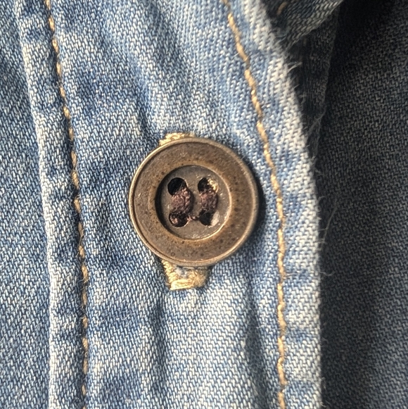 Paige Mila Chambray Denim Shirt Button up Tie Cinch Waist Dress Size XS - Picture 6 of 8